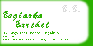boglarka barthel business card