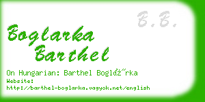 boglarka barthel business card